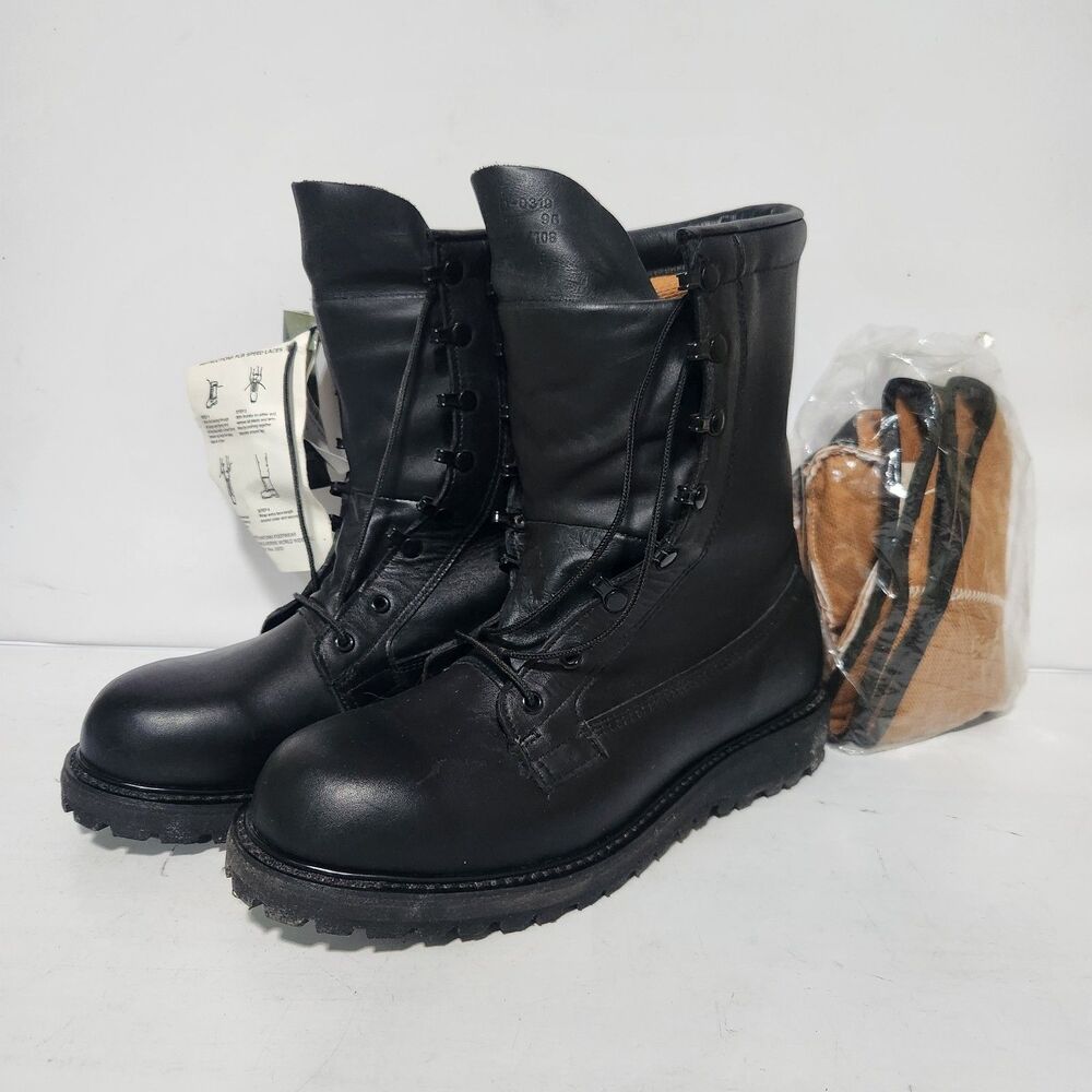 BATES GoreTex 01-D-0319 Black 11460 Military Combat Boots Size 9XW w/ Inserts